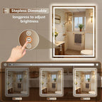 30x36 Inch LED Lighted Bathroom Mirror - Image 3