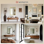 Keonjinn 30" x 36" Black Bathroom Vanity Mirror, Brushed Black Mirrors - Image 9