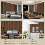 8-Pack 3D Slat Wall Panels — Soundproof Faux Wood Wall Panels - Image 6