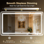 LED Bathroom Mirror, Smart Anti-Fog, Stepless Dimmable - Image 4