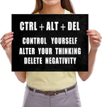 Pyradecor Motivational CTRL+ALT+DEL Classroom Positive Quotes Inspirational - Image 6
