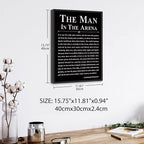 Howwii Office Wall Art Inspirational Decor The Man in the Arena Framed - Image 2
