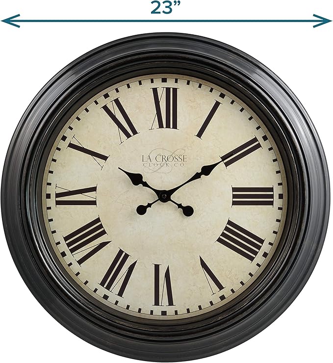 La Crosse Clock 404-2658 23-Inch Maxwell Quartz Wall Clock - Image 4