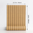 Haimin Wood Grain Slat Wall Panels Peel and Stick Faux Wood Thick Wallpaper - Image 3
