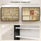 HOMCOM 5-Tier Display Cabinet, Glass Door Cabinet - Image 4