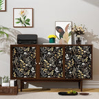 Laatse Boho Wallpaper Peel and Stick Dark Floral Wallpaper 17.5in x118in - Image 2