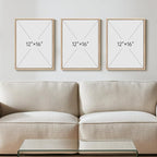 Framed Sage Green Boho Wall Art Bedroom, 3 Piece Beige Bohemian Canvas - Image 3