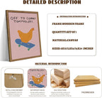 Framed Off to Commit Tomfoolery Wall Art, Vintage Fun Chicken Canvas Print - Image 5