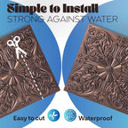 Art3d 12-Pack PVC Drop Ceiling Tiles, 2ft x 2ft, Floral Rose Copper - Image 4