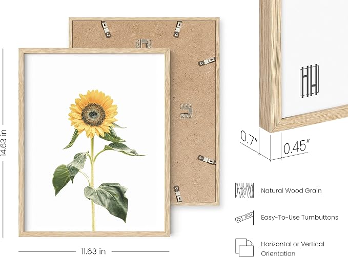HAUS AND HUES Sunflower Wall Art Set of 4 - Image 3