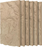3D Faux Stone Wall Panels, Lightweight & Waterproof Accent Marble Rock Skin by Gahowlen