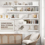 Venusmiles Floating Shelves for Wall 71 inch Long, Engineered Wood Large Wall - Image 2