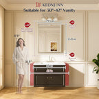 Keonjinn 30" x 36" Black Bathroom Vanity Mirror, Brushed Black Mirrors - Image 2