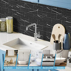 Art3d 102-Piece Faux Stone Peel and Stick Backsplash Tile, Waterproof Thick PVC - Image 7