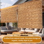 DoubleFill 2 Pcs Bamboo Shades Outdoor Reed Roll Up Blinds 84" W X 72" H - Image 5