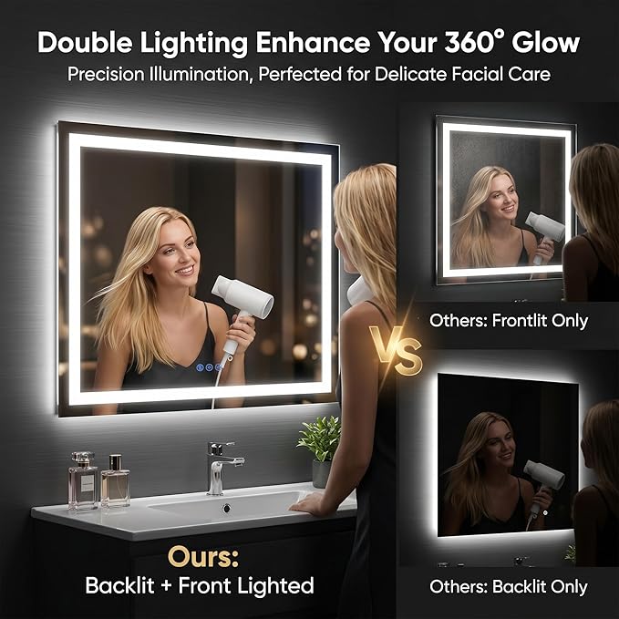 Antok 32"x 48" LED Bathroom Mirror - Image 5