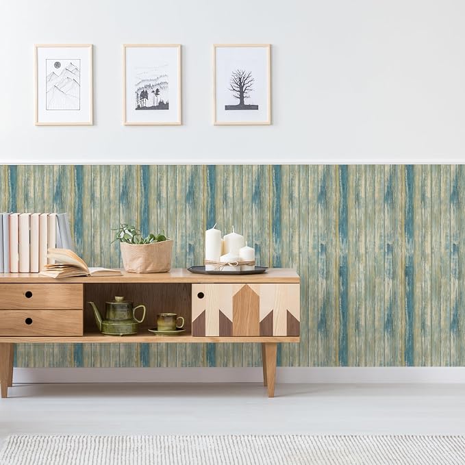 practicalWs Peel and Stick Wallpaper 17.7" x 236.2" Wood Wallpaper Wood Contact - Image 5