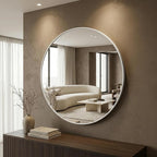HARRITPURE Round Mirror 20" White Wall Mounted Circle Mirrors Vanity Mirror - Image 7