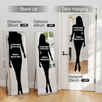 SCWF-GZ 57x20 Door Hanging Full Length Mirror, Floor or Wall Mounted Metal - Image 2