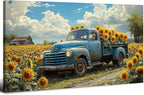 Sunflower Pictures Wall Decor Farmhouse Barn Truck Wall Art Sunflower Field by HOME