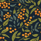 BOKEBEVE Extra Long Blue Orange Wallpaper Peel and Stick Boho Floral Contact by BOKEBEVE