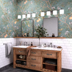 Laatse Green Floral Wallpaper Peel and Stick Bird Wallpaper 17.5" x 393" - Image 6