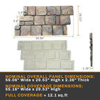 ROOMTEC 3-Packs Faux Stone Wall Covering Panels - Image 2