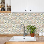 Wudnaye Bohemian Wallpaper Peel and Stick Faux Tile Contact Paper 17”×196” Tile - Image 2