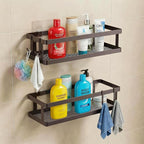 PUSDON 2-Pack Minimalist Shower Caddy Wall Mount, Open Frame Bathroom Shelf - Image 2