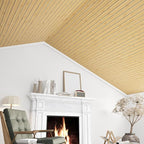 VEELIKE Natural Bamboo Slat Wall Panels Peel and Stick 3D Textured Wood Grain - Image 4