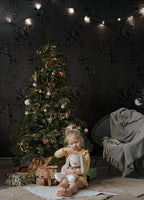 Erfoni Black Peel and Stick Wallpaper Black Floral Embossed Contact Paper - Image 4