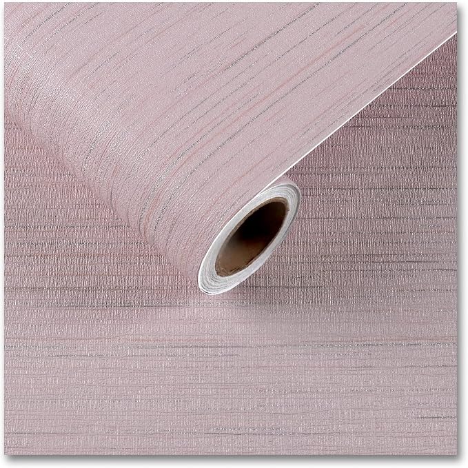 CRE8TIVE Pale Pink Grasscloth Wallpaper Textured Grasscloth Peel and Stick by CRE8TIVE