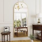 Rowjut Full Length Mirror Arched Floor Length Mirrors, Aluminum Frame - Image 3