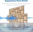 Mollywell Acoustic Panels, PVC Wood-Grain Decor, 12x12 Inch Carved Pattern - Image 4