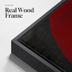 Large Framed Red Black White Abstract Wall Art - Image 5