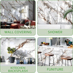 Marble Peel and Stick Waterproof Wall Paneling, Covers 38.75 Sq. Ft. - Image 5