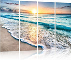 YPY Art Acoustic Panels Self Adhesive: Beach Wall Art Sound Proof Panel by YPY