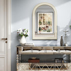 Reflinto 36x24 Inch Rustic Farmhouse Arched Wall Mirror, Distressed Wooden - Image 3