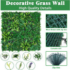Yangrass 8pcs 20''x20'' Grass Wall Panels, Artificial Hedge Panels Greenery Wall - Image 3