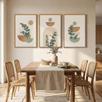 Large Framed Abstract Boho Wall Art - Image 2