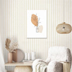 Erfoni Yellow and White Peel and Stick Wallpaper Modern Herringbone Wallpaper - Image 5