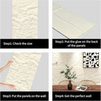 4-Pack 3D PU Stone Wall Panels for Interior Decor - Image 5