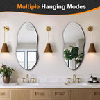 Delma Irregular Wall Mirror, Frameless Decorative Mirror - Image 6