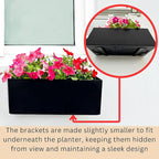 LaLaGreen Wall Planters for Outdoor Black Self Watering System Hanging Planter - Image 6