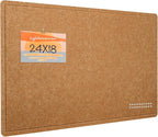 Bulletin Board, 24 x 18 inches Felt Board Decorative Pin Board, Cork Board by Lightomorrow