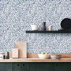 Jeweluck Blue Polka Dot Peel and Stick Wallpaper Blue and White Contact Paper - Image 2