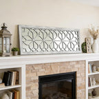 Set of 2 16x41.5 Inch Large Carved Floral Wood Frame Wall Mirrors, Shatterproof - Image 3