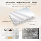 Silver Bathroom Mirror, 22x30 Inch Beveled Rectangle Wall Mounted Mirror - Image 8