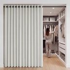 RYB HOME Accordion Style Room Divider Curtain-100% Blackout Folding Accordion - Image 8
