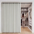 RYB HOME Accordion Style Closet Curtain-100% Blackout Folding Accordion Curtain by RYBHOME